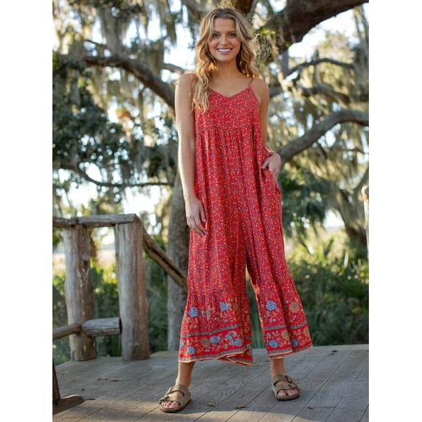 Vintage Ruffle Plain Floral Printed Off Shoulder Jumpsuits Casual Wide Leg Rompers with Pocket Vintage Ruffle Plain Floral Printed Off Shoulder Jumpsuits Casual Wide Leg Rompers with Pocket